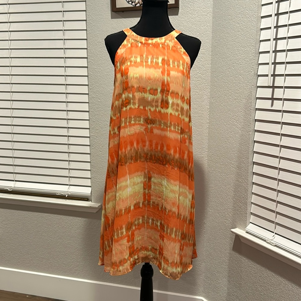 Betsey Johnson Orange Tie-Dye Dress